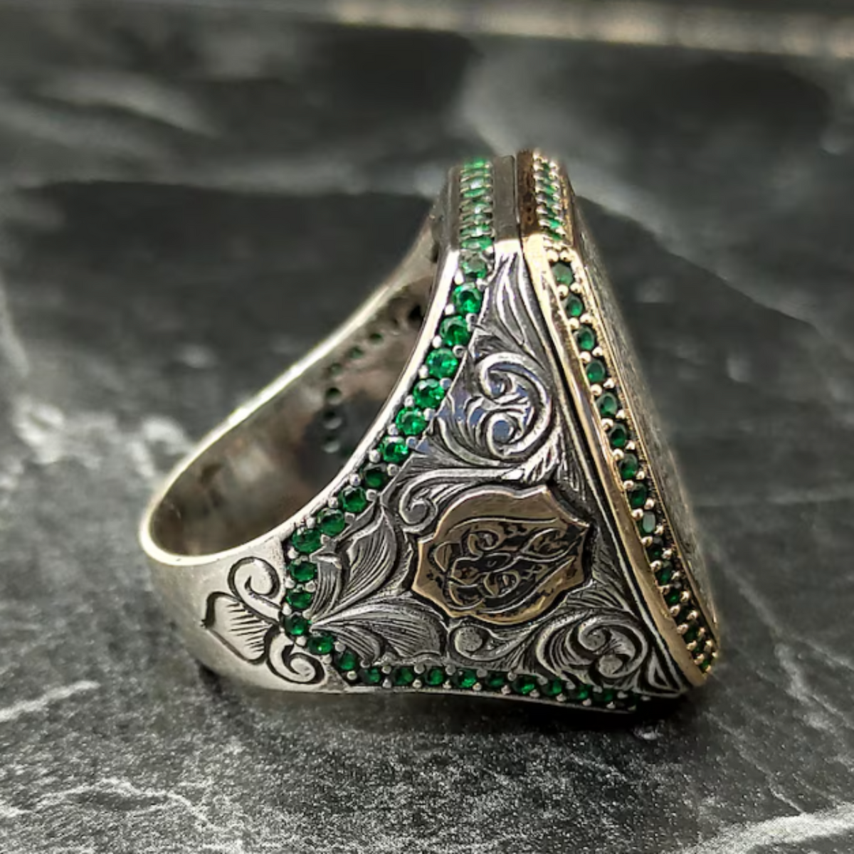 Green zircon ring