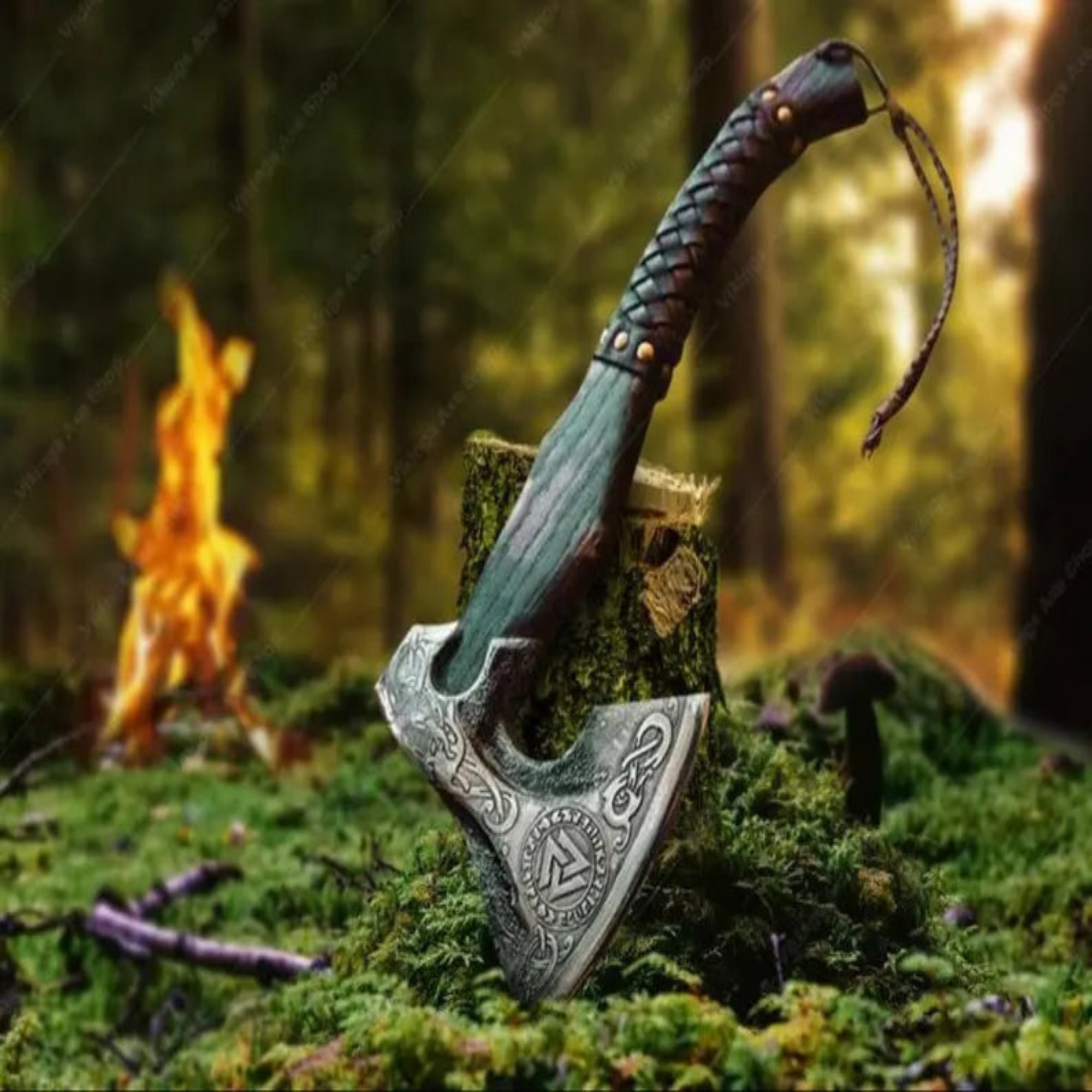 Hand-Forged Carbon Steel Viking Axe