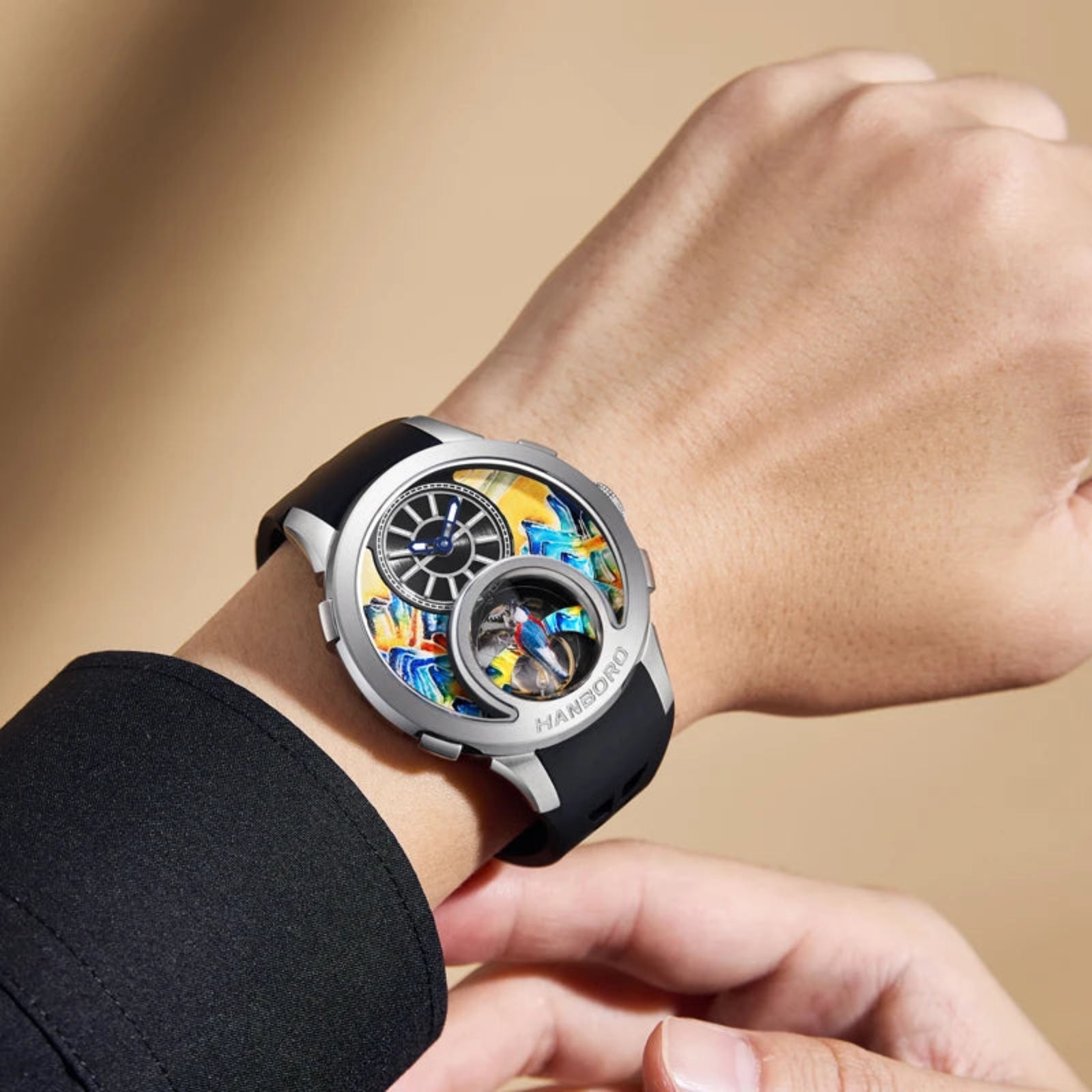 Oil Painting Dial Watch