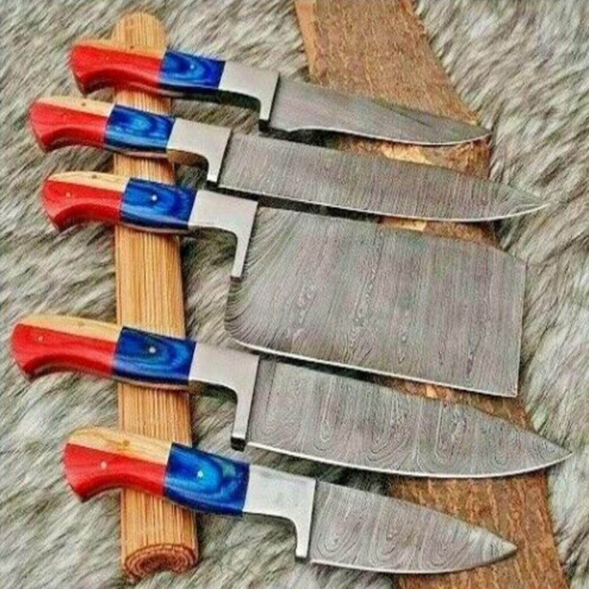 Unique Handmade Damascus Chef&#39;s Set