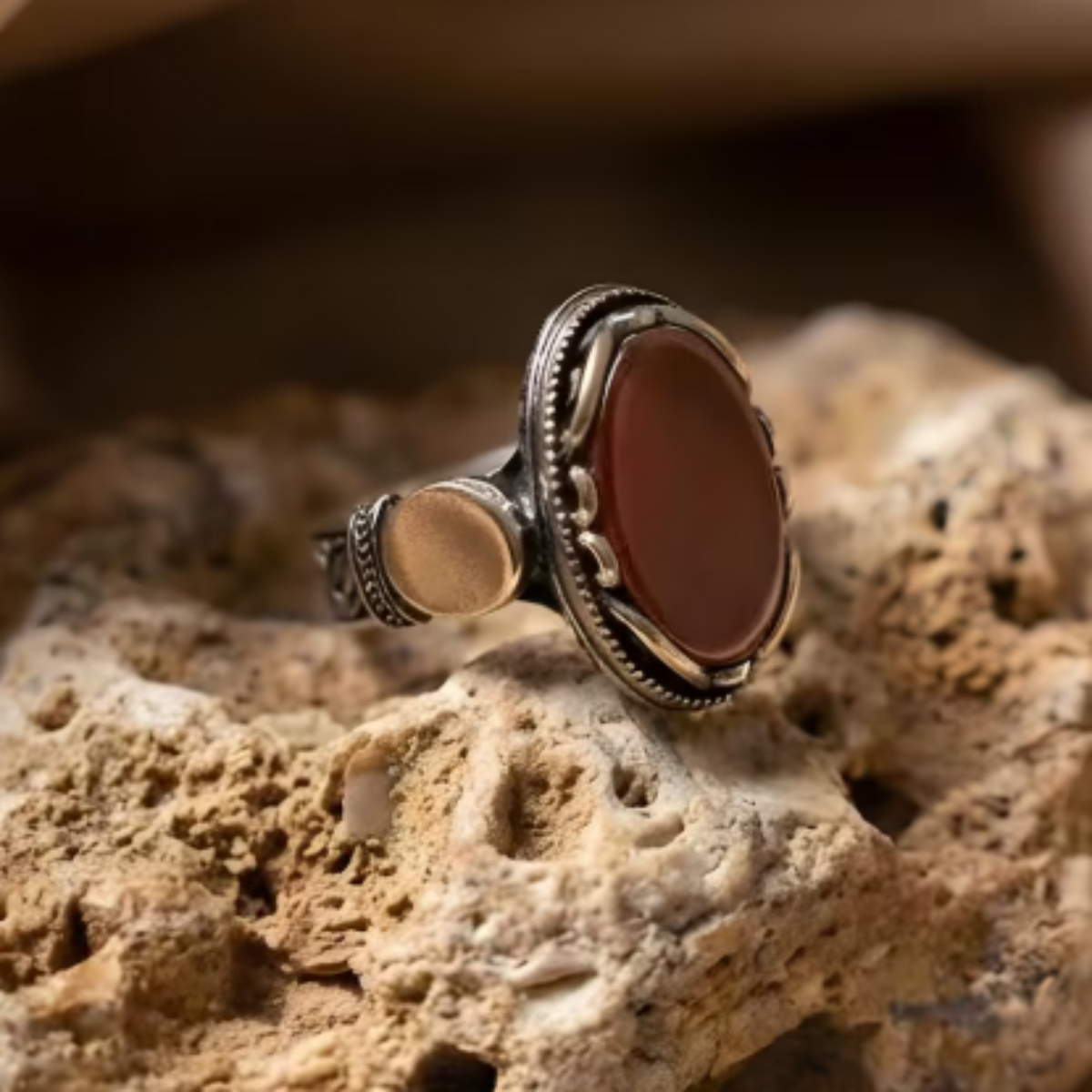 agate gemstone ring