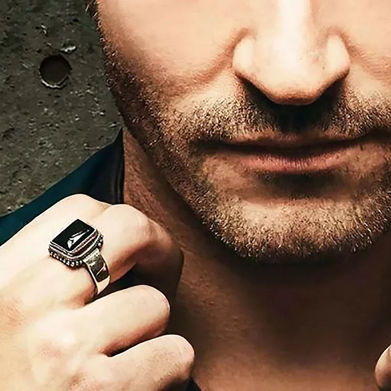 black onyx statement ring