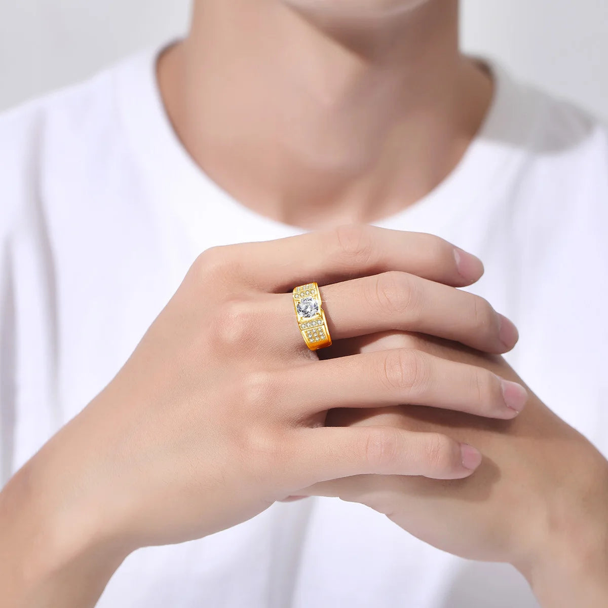 gold plated men ring