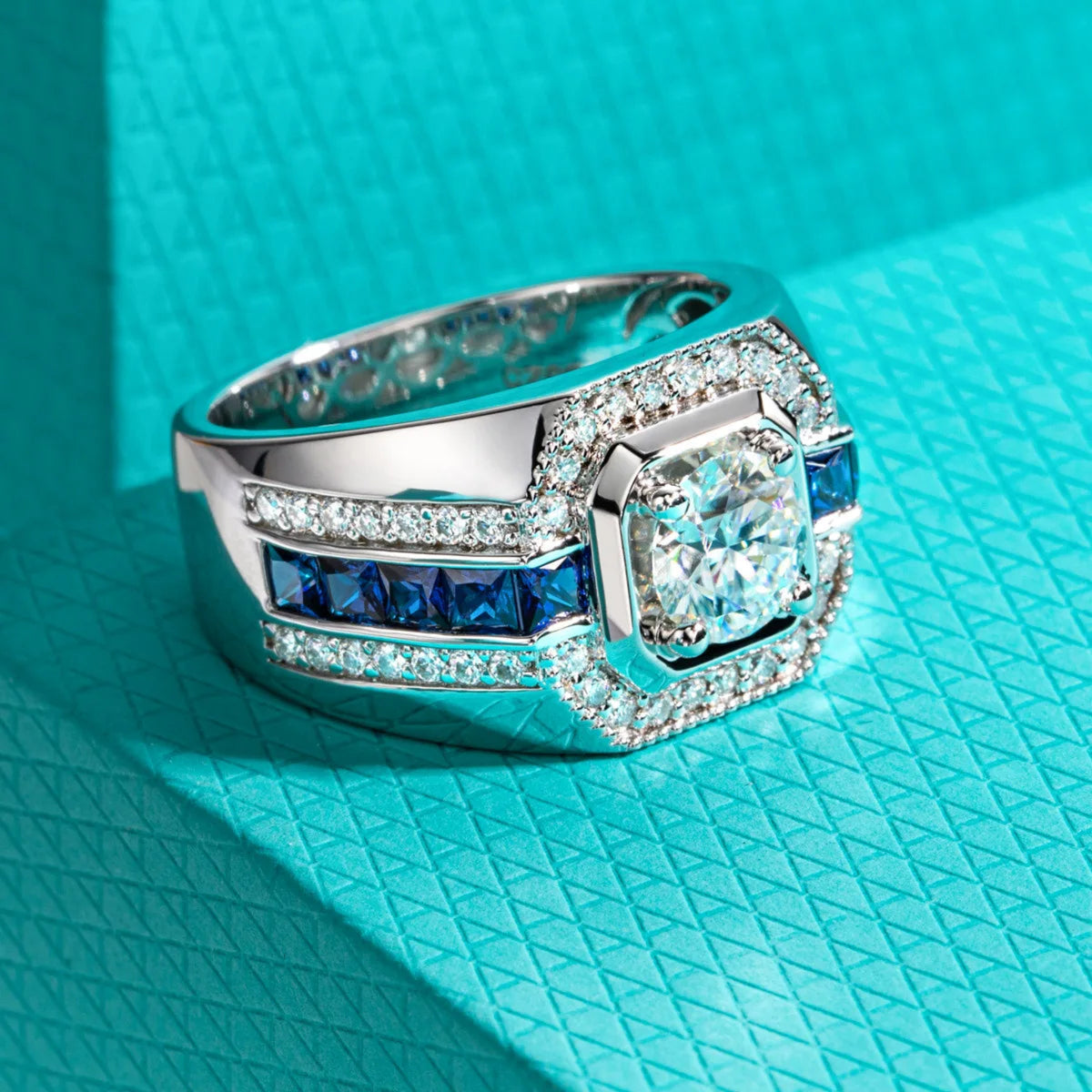  gold plated moissanite ring