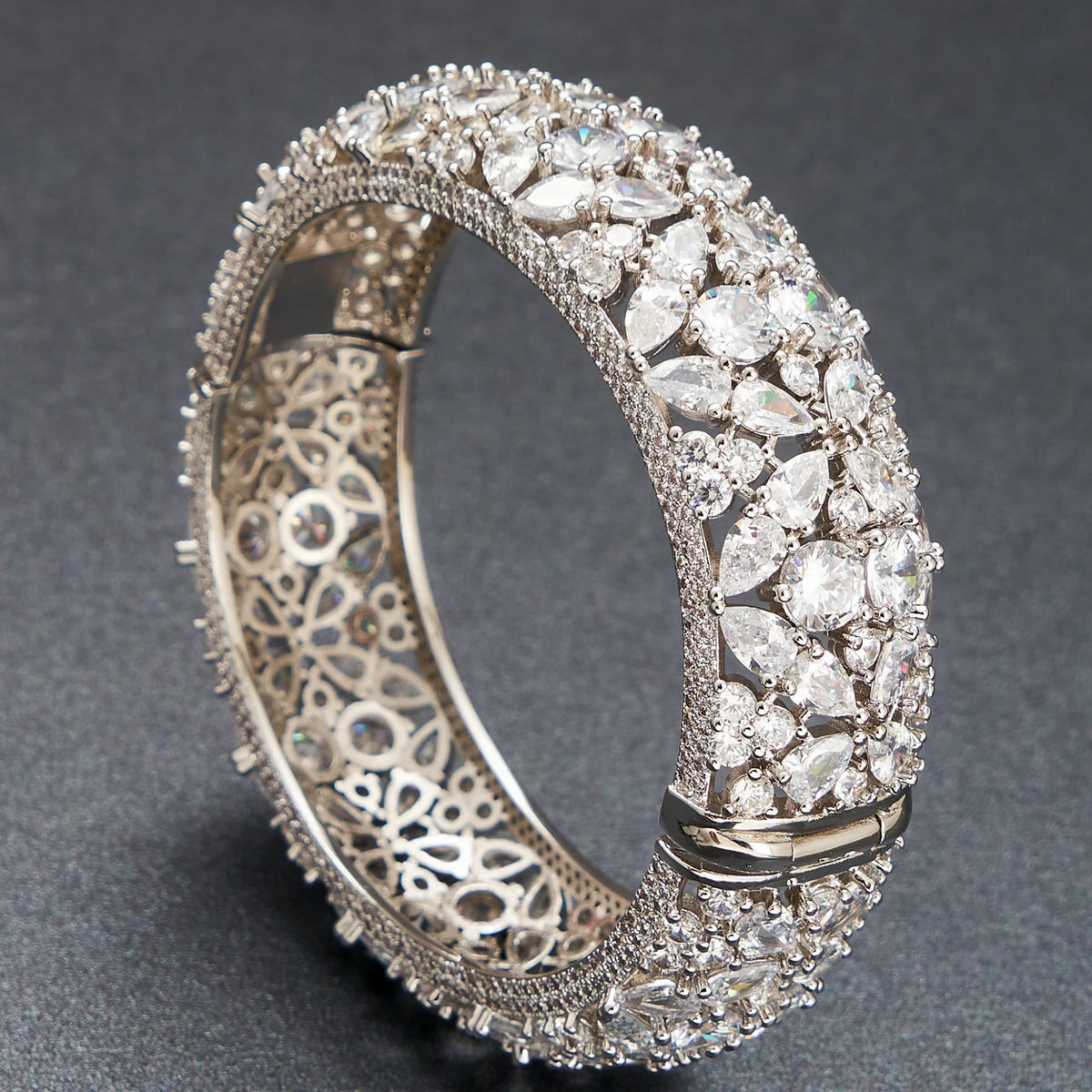 luxury silver bangle