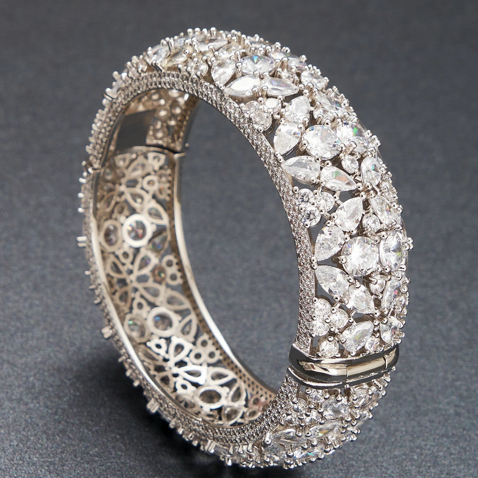 luxury silver bangle