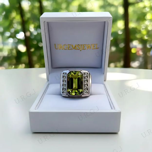 men's luxury gemstone ring