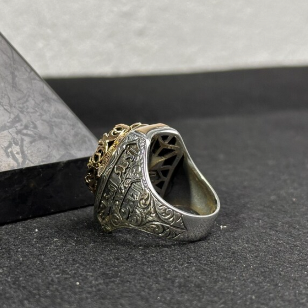 men's luxury silver ring