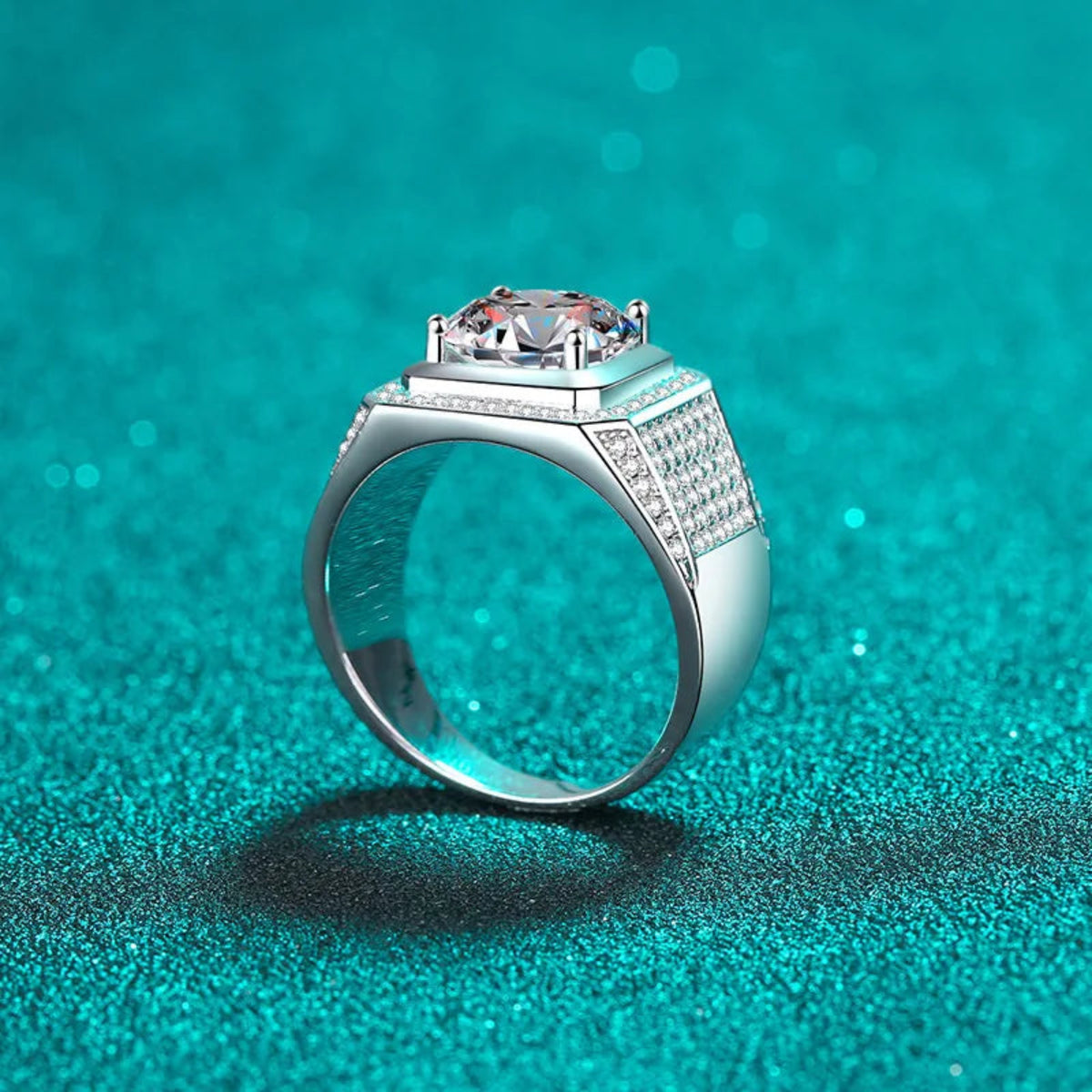 men’s moissanite ring