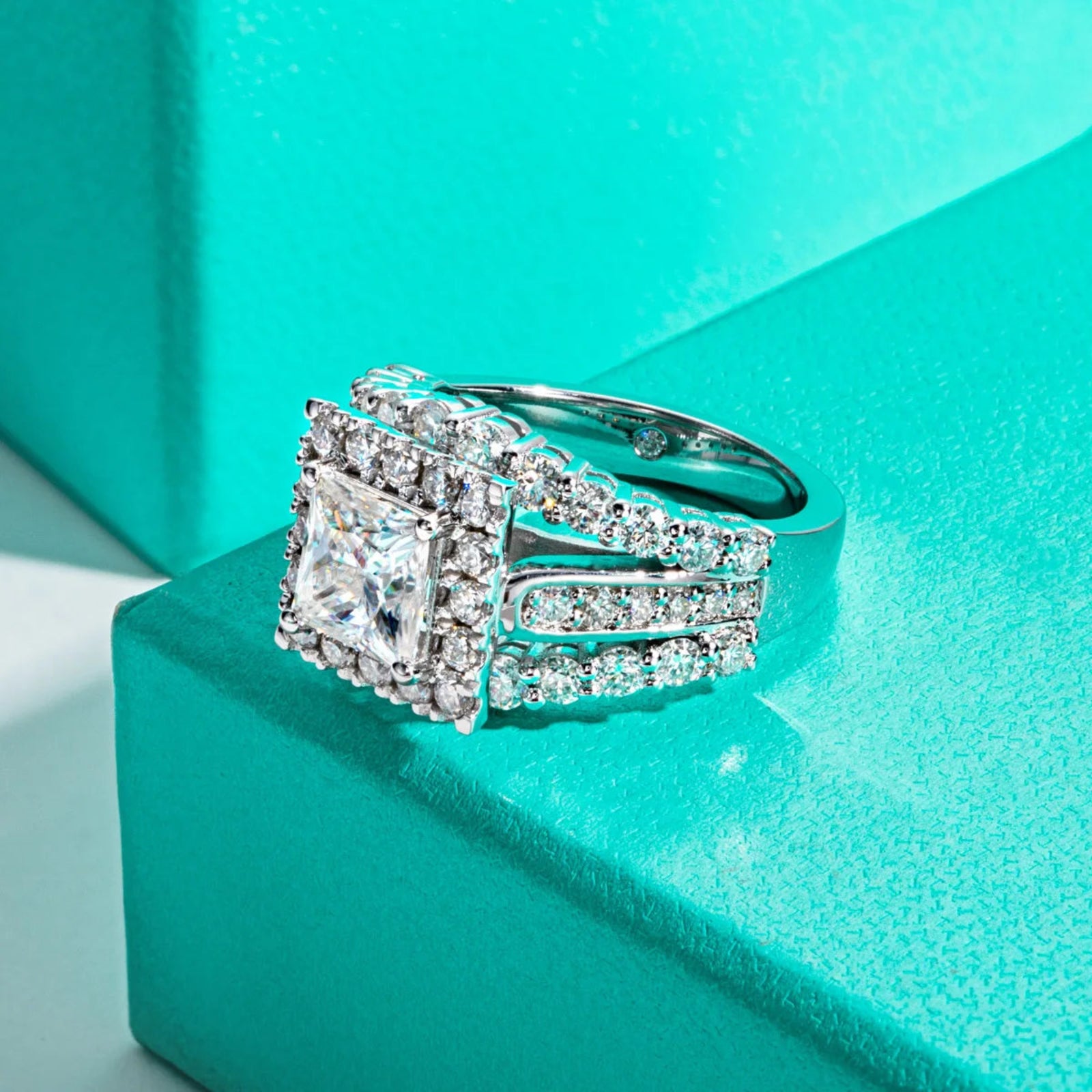 moissanite engagement ring