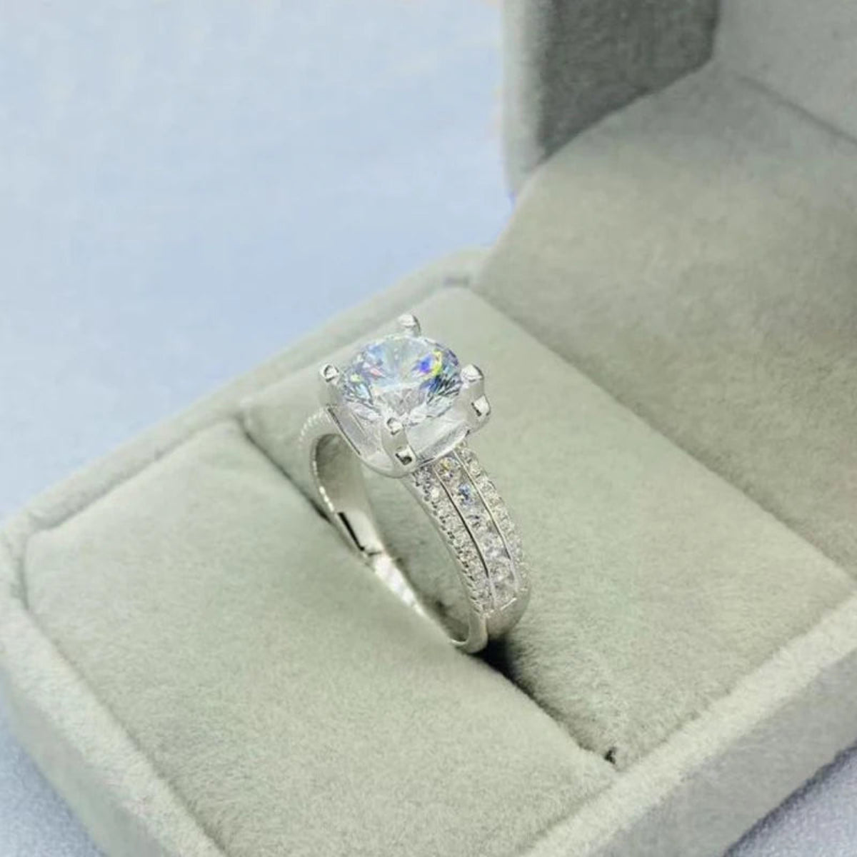 moissanite wedding band