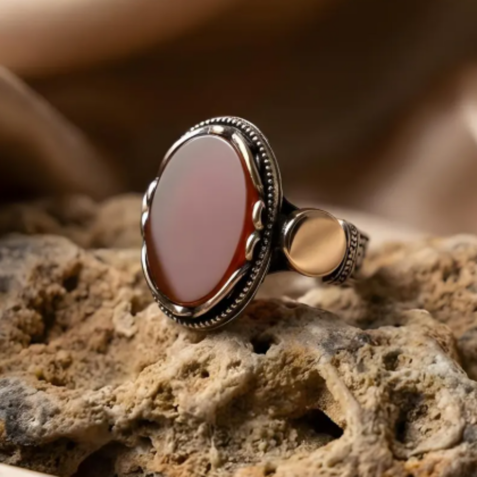 oval gemstone ring