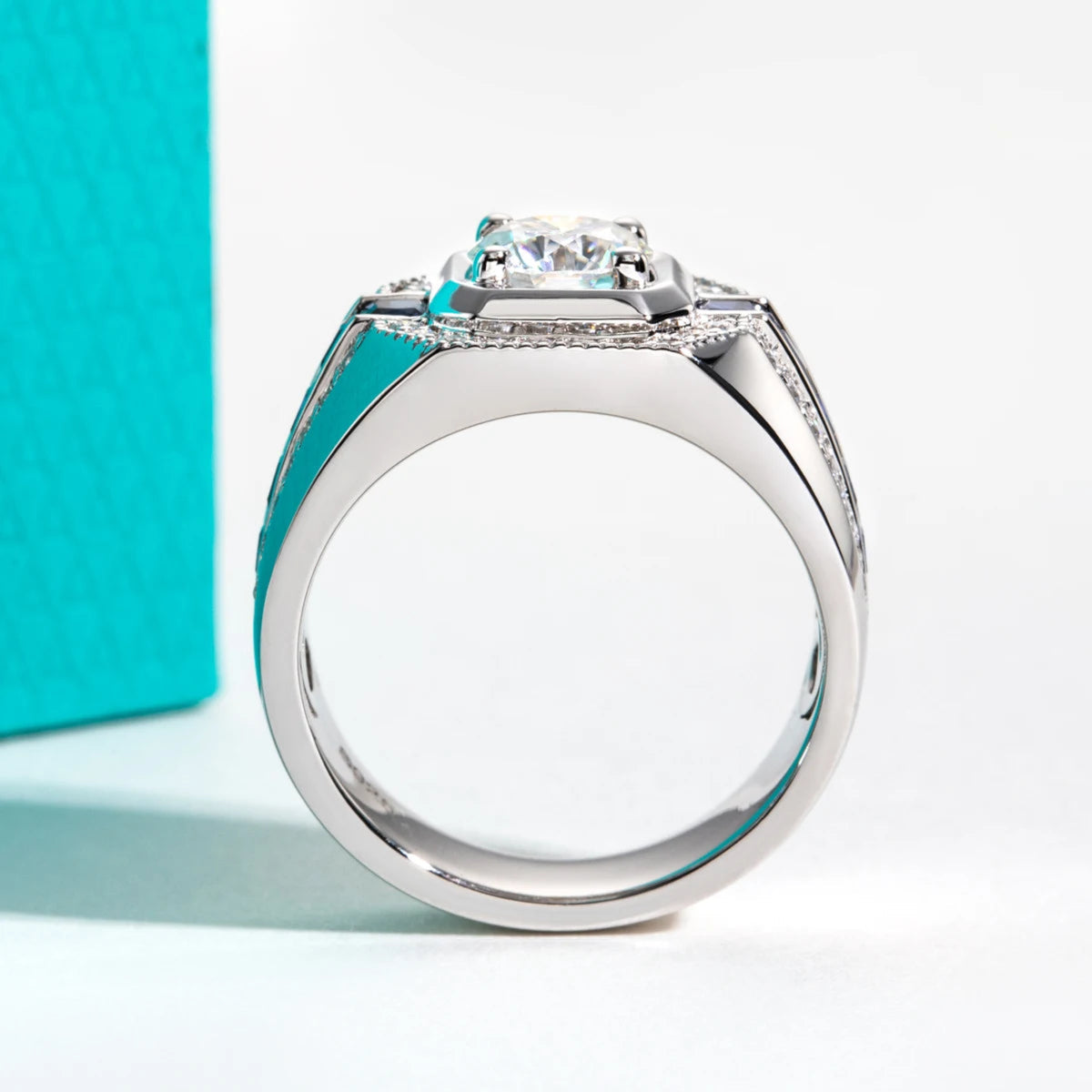  retro men engagement ring