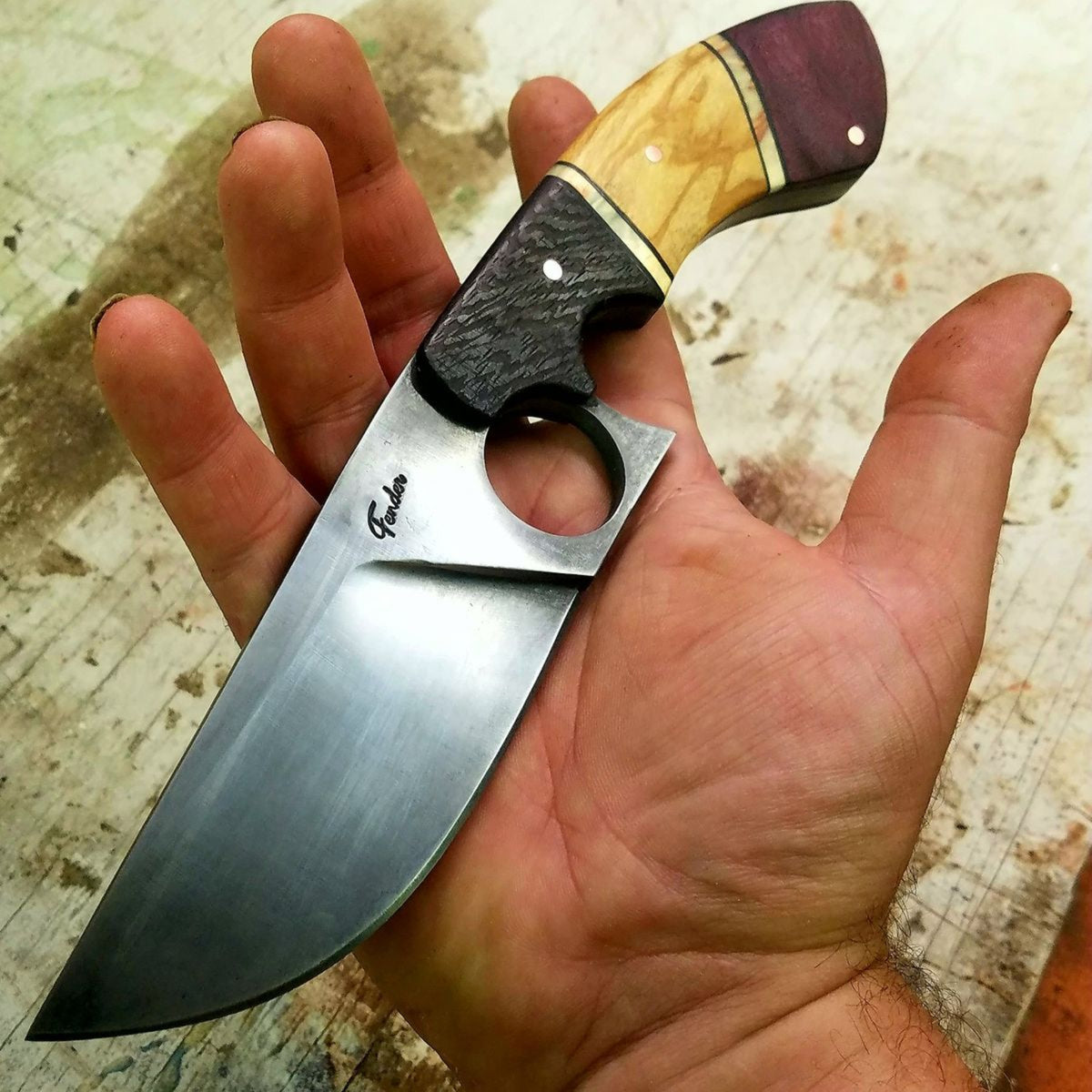 stainless steel skinner knife