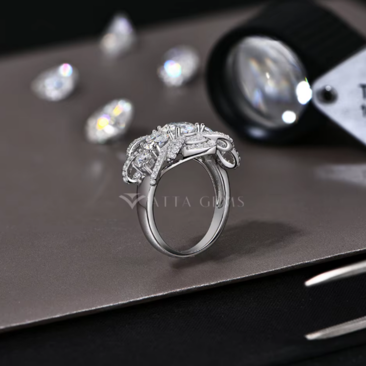 sterling silver engagement ring