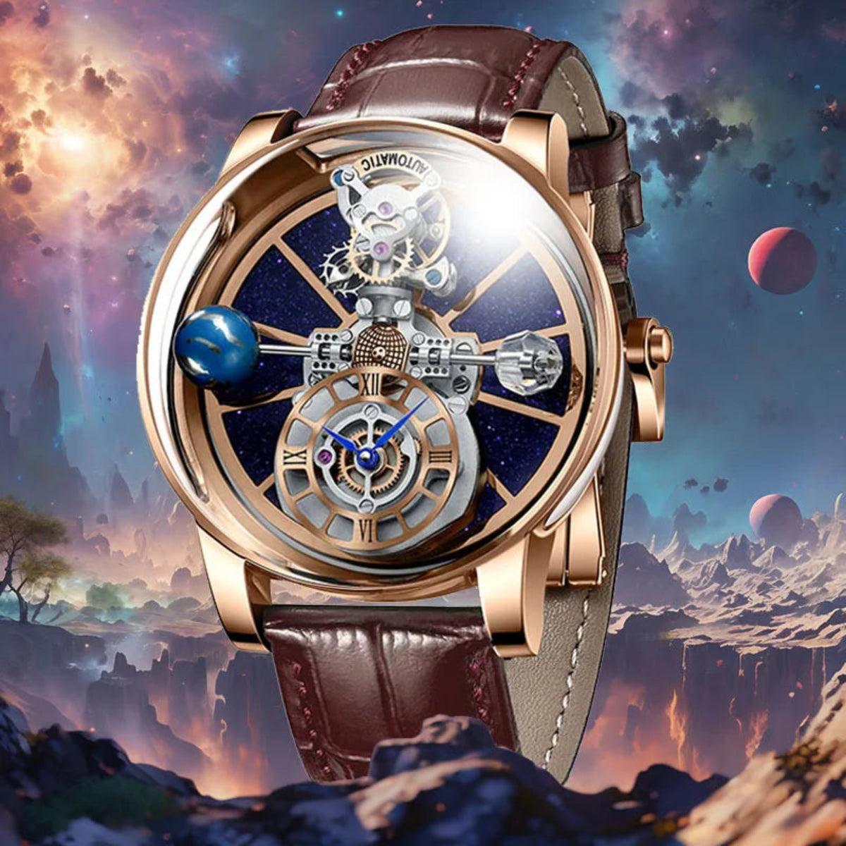 transparent dial watch