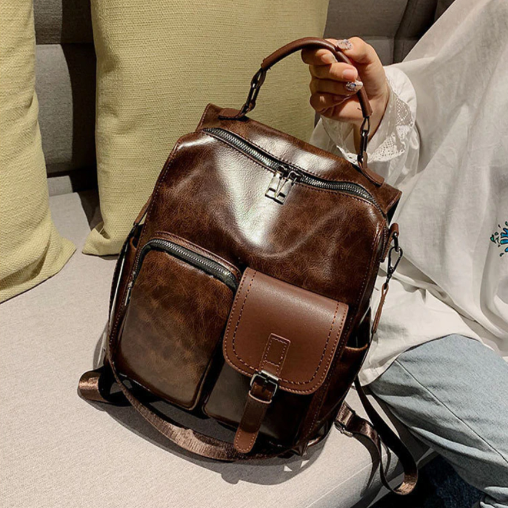 Vintage Leather Backpack