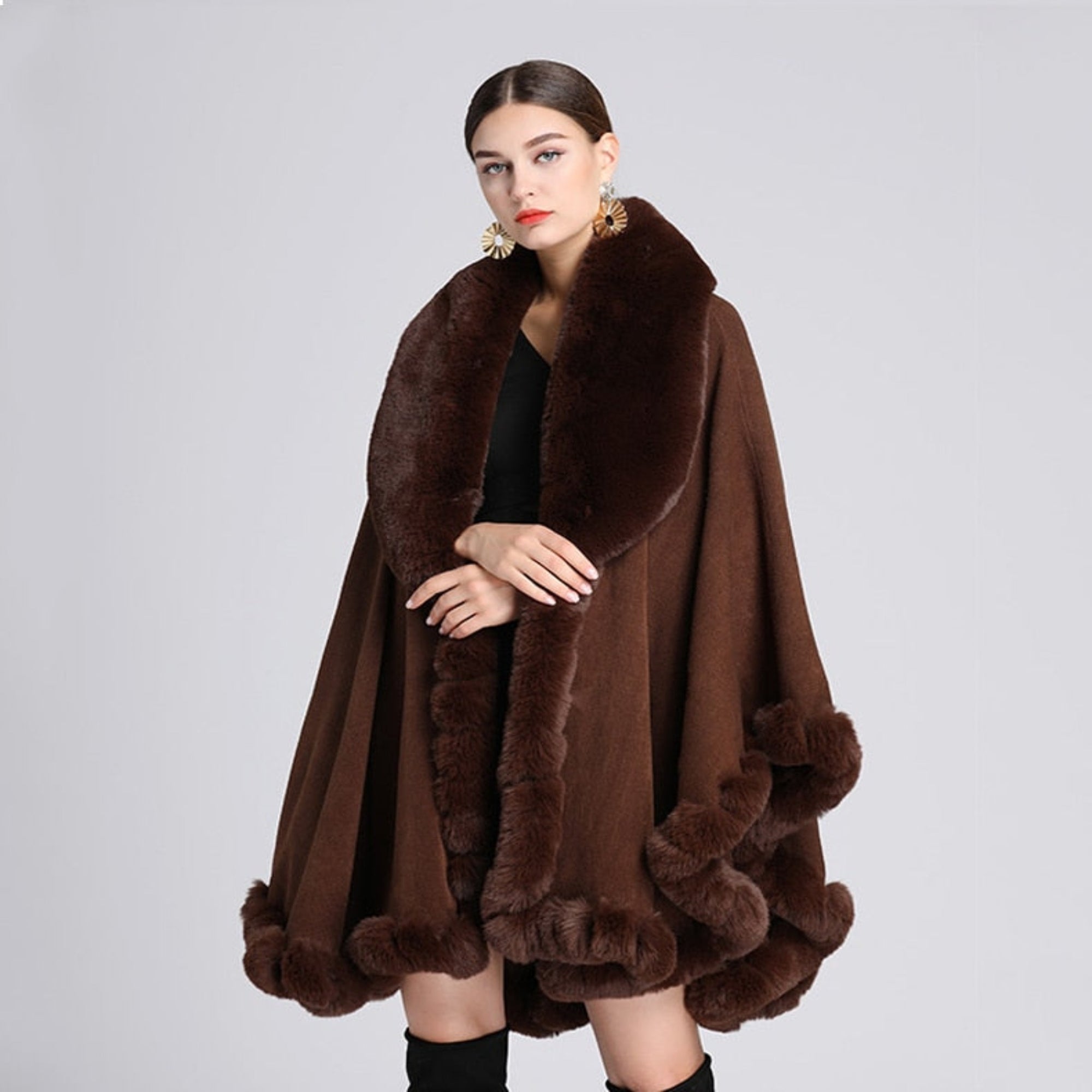 Thick Warm-Fur Over-Coat