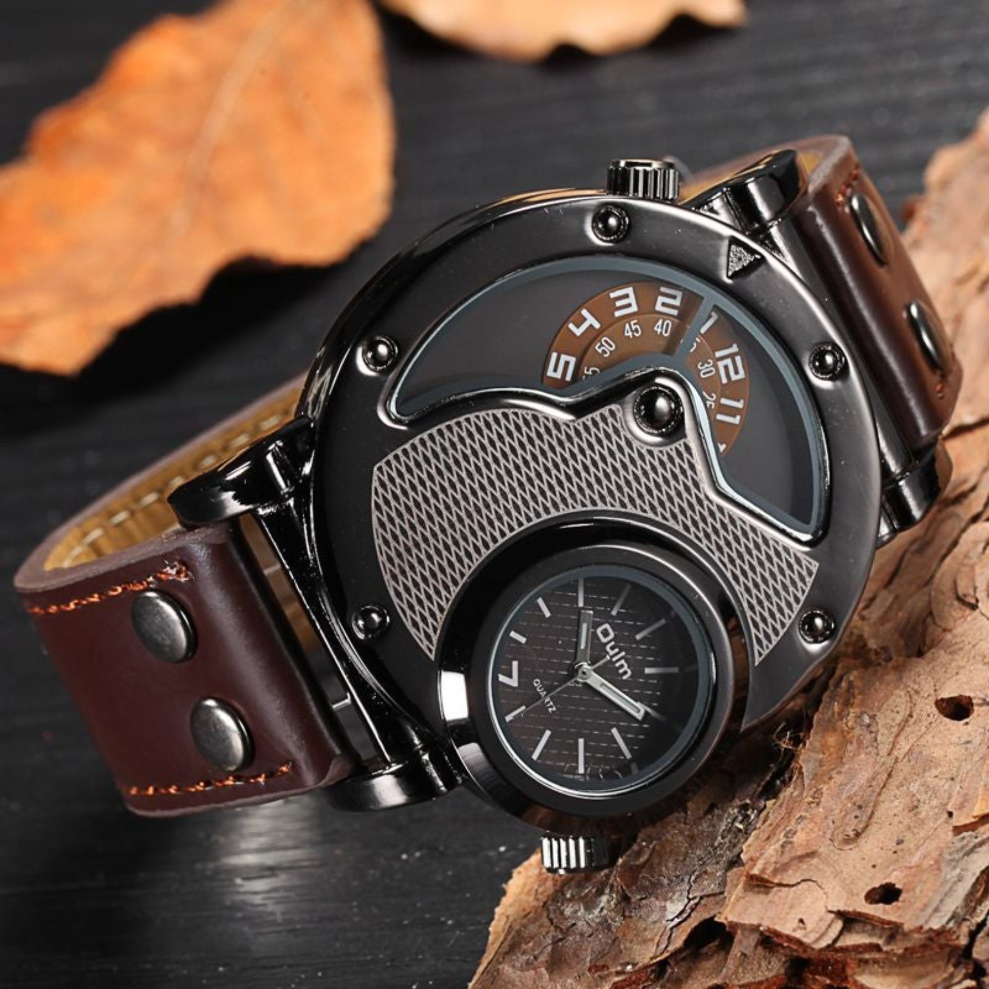 Leather Strap Military Watch